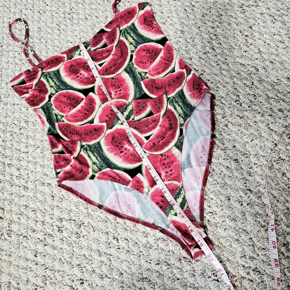 Forever 21 Watermelon Print Bodysuit - Size L - Picture 12 of 13